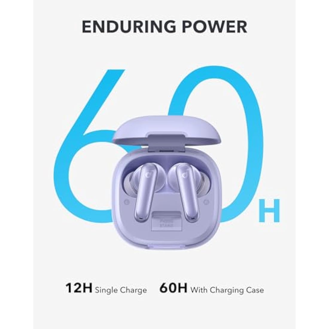 soundcore P40i by Anker, Noise Cancelling Wireless Earbuds, Adaptive Noise Cancelling to Environments, Heavy Bass, 60H Playtime, 2-in-1 Case and Phone Stand, IPX5, Wireless Charging, Bluetooth 5.3