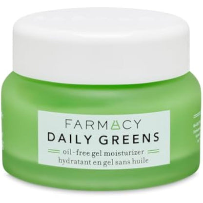 Farmacy Daily Greens Oil Free Gel Face Moisturizer - Daily Facial Moisturizing Cream with Hyaluronic Acid - New Fragrance-Free Formula