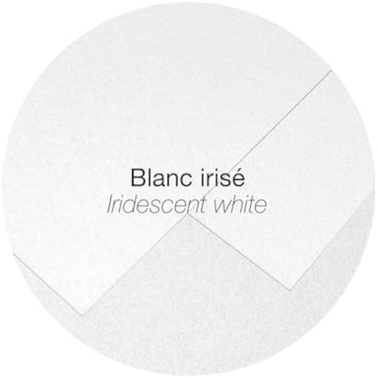 Clairefontaine - Ref 50031C - Pollen Iridescent Adhesive Envelopes (Pack of 20) - 90 x 140mm in Size, 120gsm Paper, Easy-to-Peel Adhesive Strip - White