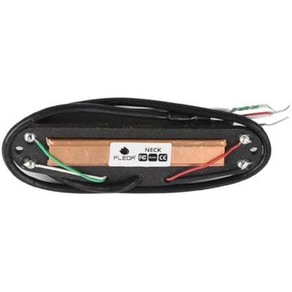 FLEOR Alnico 5 Hot Rail Humbucker Single-Coil-Sized Pickup 6-7K Humbucker Black Fit ST SQ TL Guitar