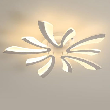 Comely LED Ceiling Light Modern, 50W 5025LM LED Ceiling Lights, Acrylic Lighting Fixture for Living Room Bedroom, 3000K Warm Light, White, 70cm