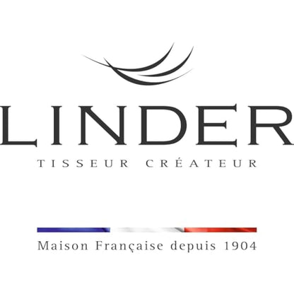 LINDER 0390/10/344 Large Net Curtain with Frilly Braid 300 x 240 cm Polyester/Linen White