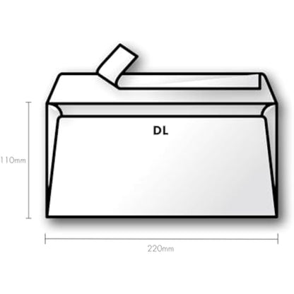 Clairefontaine - Ref 5865C - Pollen Adhesive Envelopes (Pack of 20) - DL Sized, 120gsm Paper, Printer-Compatible, Acid Free, Adhesive Strip for Easy Seal - Lilac