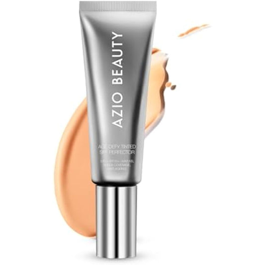 Azio Beauty SPF 50+ Tinted Anti-Aging Moisturizer, 35ml – Hydrating, Anti-Wrinkle Face Sunscreen, Sheer Coverage, Pore-Blurring & Fine Line Smoothing with Matrixyl Niacinamide