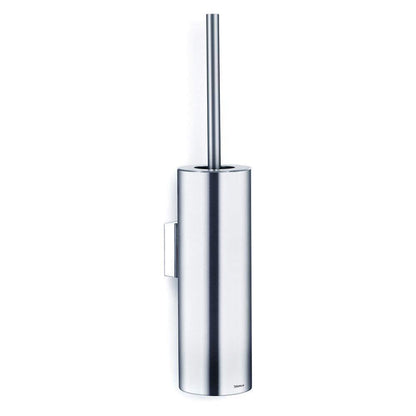 Blomus Wall-Mounted Toilet Brush, matt Brushed, closed NEXIO