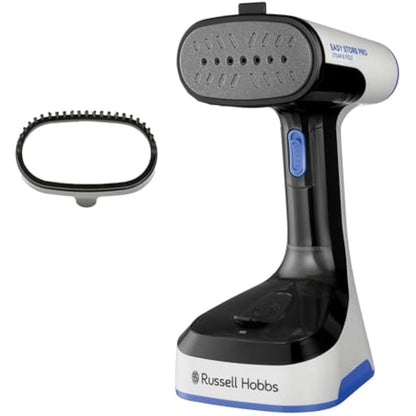 Russell Hobbs Handheld Clothes Steamer [powerful 1500W, Foldable & antibacterial] Steam Genie Easy Store (Sanitises, heats up quickly, 150ml tank, fabric nozzle, ideal for travel) 26740