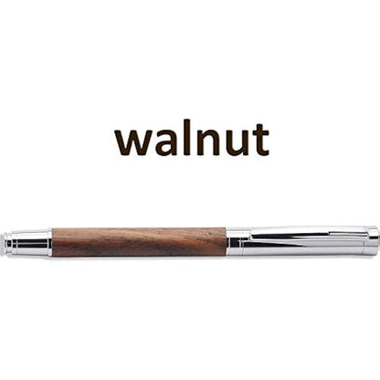 LACHIEVA LUX Elegant Walnut Rollerball Pen Set.Nice Wood Roller Pen with German-made Refill. Luxury Wooden Writing Pen for Men, Women. Executive, Office Gift (Walnut)
