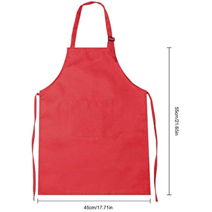 4 Pcs White Kids Apron and Chef Hat Set, Adjustable Children Aprons with Pockets for Boys Girls, Kitchen Garden Bib Aprons, Toddler Chef Apron for Baking Cooking Crafting Painting (M for 3-6 Age)