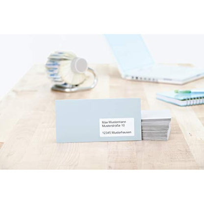HERMA Self Adhesive Multipurpose Labels, 12 Labels per A4 Sheet, 100 Sheets, 88.9 x 46.6 mm, 1200 Labels, Blank Universal Labels Stickers, Sticky Labels for Laser & Inkjet Printer, White