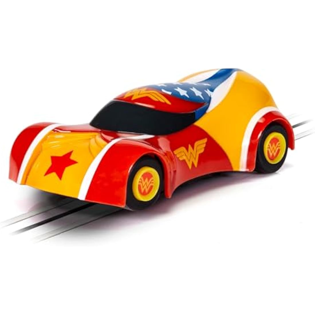 Micro Scalextric Cars - Justice League Wonder Woman - Toy Slot Car for use with Micro Scalextric Race Tracks or Set - Small Kids Gift Ideas for Boy/Girl Ages 4+, Micro Scalextric Accessories