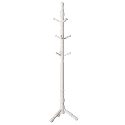 Multibao Sturdy Wooden Coat Rack Stand Vintage Posh Solid Wood 185cm with 9 Hooks Heavy Duty Free standing Hall Coat Hat Clothes Tree Stands for
