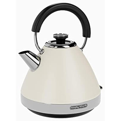 Morphy Richards Venture Cream Pyramid Kettle - 1.5L - 3kW - Rapid Boil - 100132