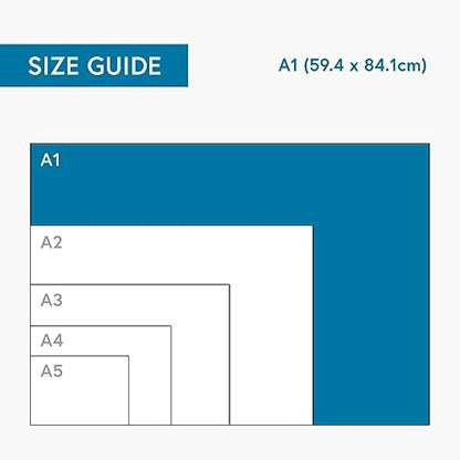 2026 Year Wall Planner by Clear Mind Concepts® - Large A1 (84.1 x 59.4cm) Calendar - Includes All Bank Holidays - Ideal for Home, Work, Students & Office - Delivered Rolled in a Tube