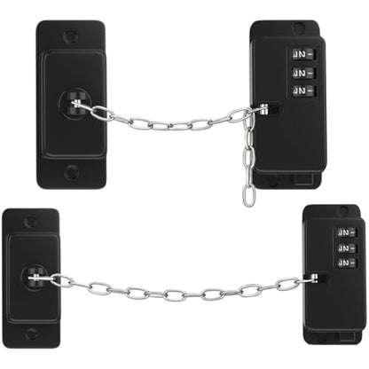 Evilsoul 2Pack Fridge Locks for Children with Adjustable Design, Digital Password Child Locks Door Lock Without Drilling Adhesive Restrictor Safety Lock for Fridge, Door, Window, Cabinet, Black