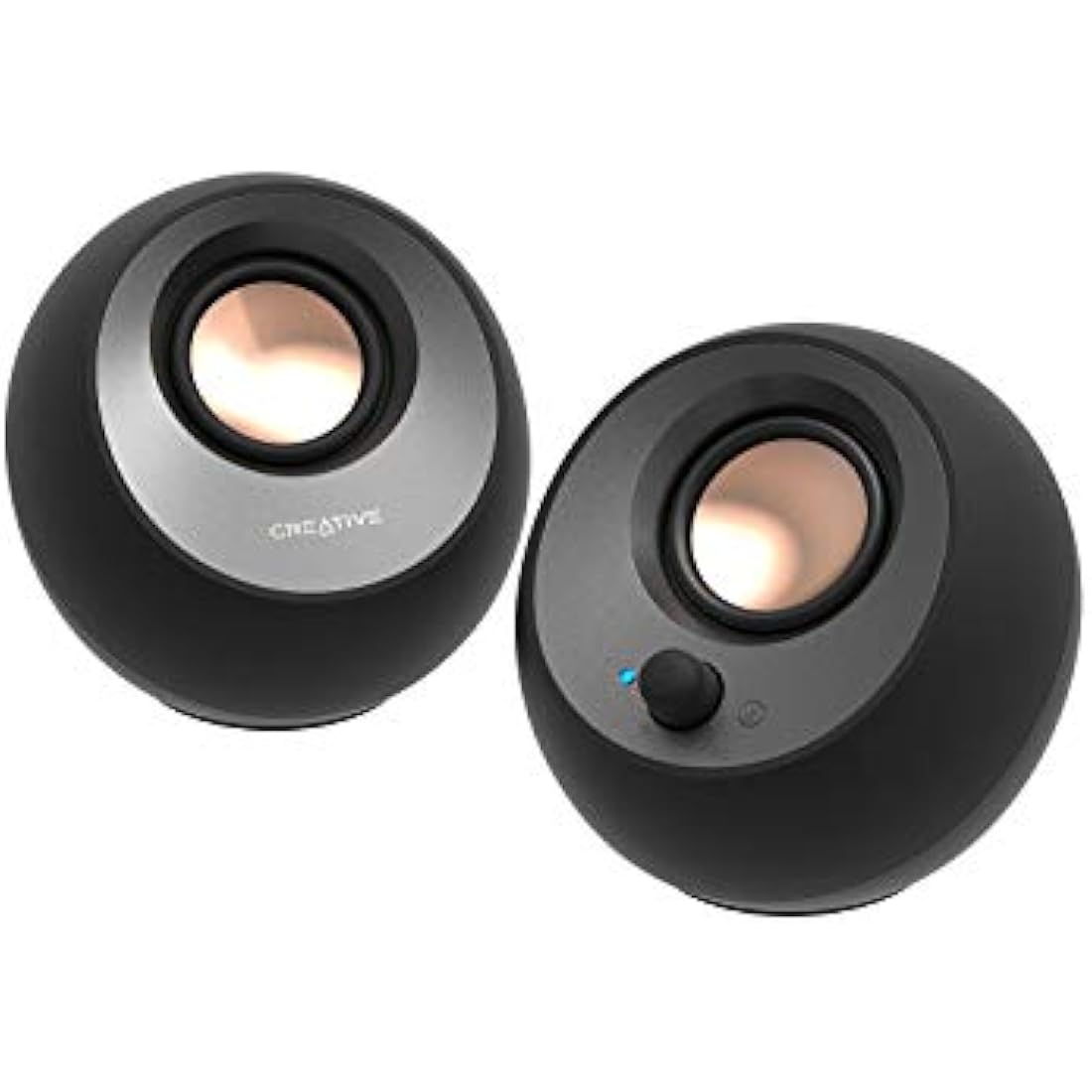 CREATIVE Pebble V3 Minimalistic 2.0 Desktop Speakers with USB Audio, Clear Dialog Enhancement, Bluetooth 5.0, 8W RMS with 16W Peak Power (Black)