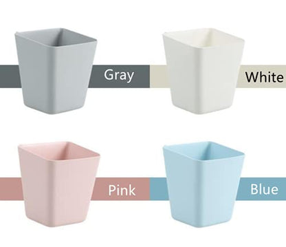 4 Pack Hanging Cup Holders for Storage Trolley & Cutlery Rack,Trolley Basket Storage,Rolling Cart Accessorie,4.75x4" Hanging Bins,Removable Storage