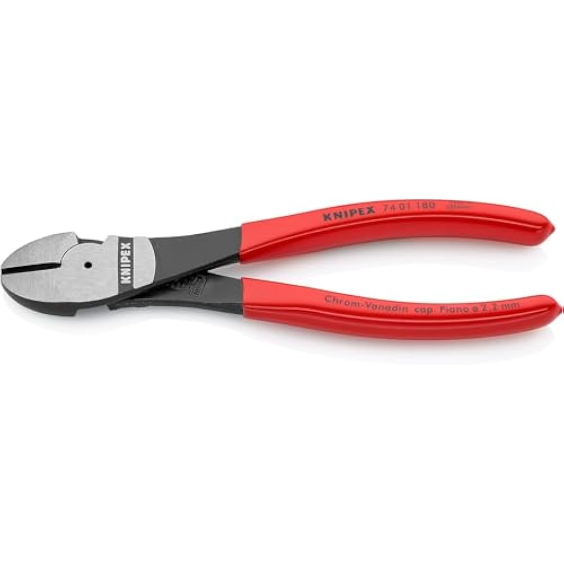 Knipex High Leverage Diagonal Cutter black atramentized, plastic coated 180 mm (self-service card/blister) 74 01 180 SB