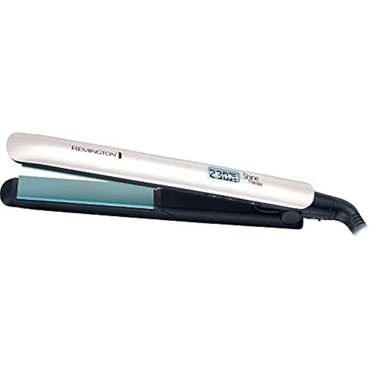 Remington Shine Therapy Hair Straightener with Advanced Ceramic coating infused with Moroccan Argan Oil for sleek & smooth glide, Floating plates, Digital display, 9 settings 150°C–230°C, S8500