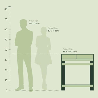 Furinno Simplistic A Frame Computer Desk, Study Desk, Writing Desk, Dark Walnut