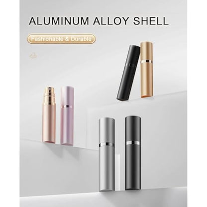 BRARIOS Perfume Atomiser Refillable, Travel Size Portable Atomiser Spray,Mini Empty Perfume Bottle,Leak Proof Cologne Dispenser for Women and Men,5ml(Z-Black)