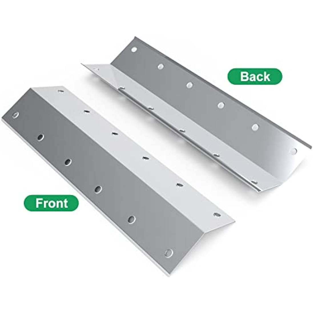 WELL GRILL 4-Pack Stainless Steel Heat Plates BBQ Flavorizer Bar Replacement Parts for Outback Spectrum 3-burner Spares, Spectrum 3-burner Flatbed, Apollo MS-4461, THG3302P, THG3302S, Blooma
