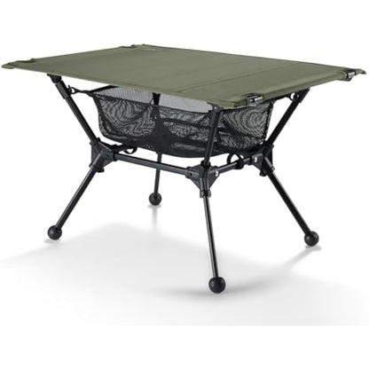 ONETIGRIS Dipper Camping Table, Lightweight Portable Folding Table with Mesh Storage Net, High/Low Options, Ideal for Camping, Hiking, Tailgating, Beach, Picnic, Travel, Backyard