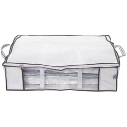 Lakeland Vacuum Clothes and Duvet Storage Tote Bag - 50L Underbed Stores Double Duvet & 4 Pillows