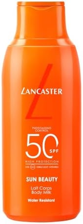 Lancaster Sun Beauty Body Milk SPF50 175ml, Photoaging Control, Broad Spectrum Sun Protection, Lightweight Texture & Non-Greasy, Water Resistant Formula, Suitable for All Skin Types, Vegan