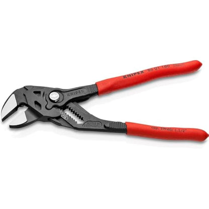 Knipex Pliers Wrench pliers and a wrench in a single tool grey atramentized, plastic coated 180 mm 86 01 180