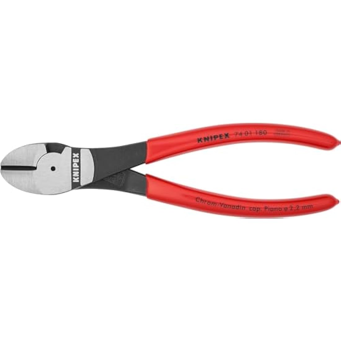 Knipex High Leverage Diagonal Cutter black atramentized, plastic coated 180 mm (self-service card/blister) 74 01 180 SB