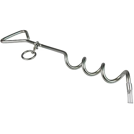 Windhager 07134, Ground Anchor, Peg Lead, Dog Stake, Spiral for Garden, 41 cm x 8 mm, galvanised, 4 x 8,5 x 41 cm