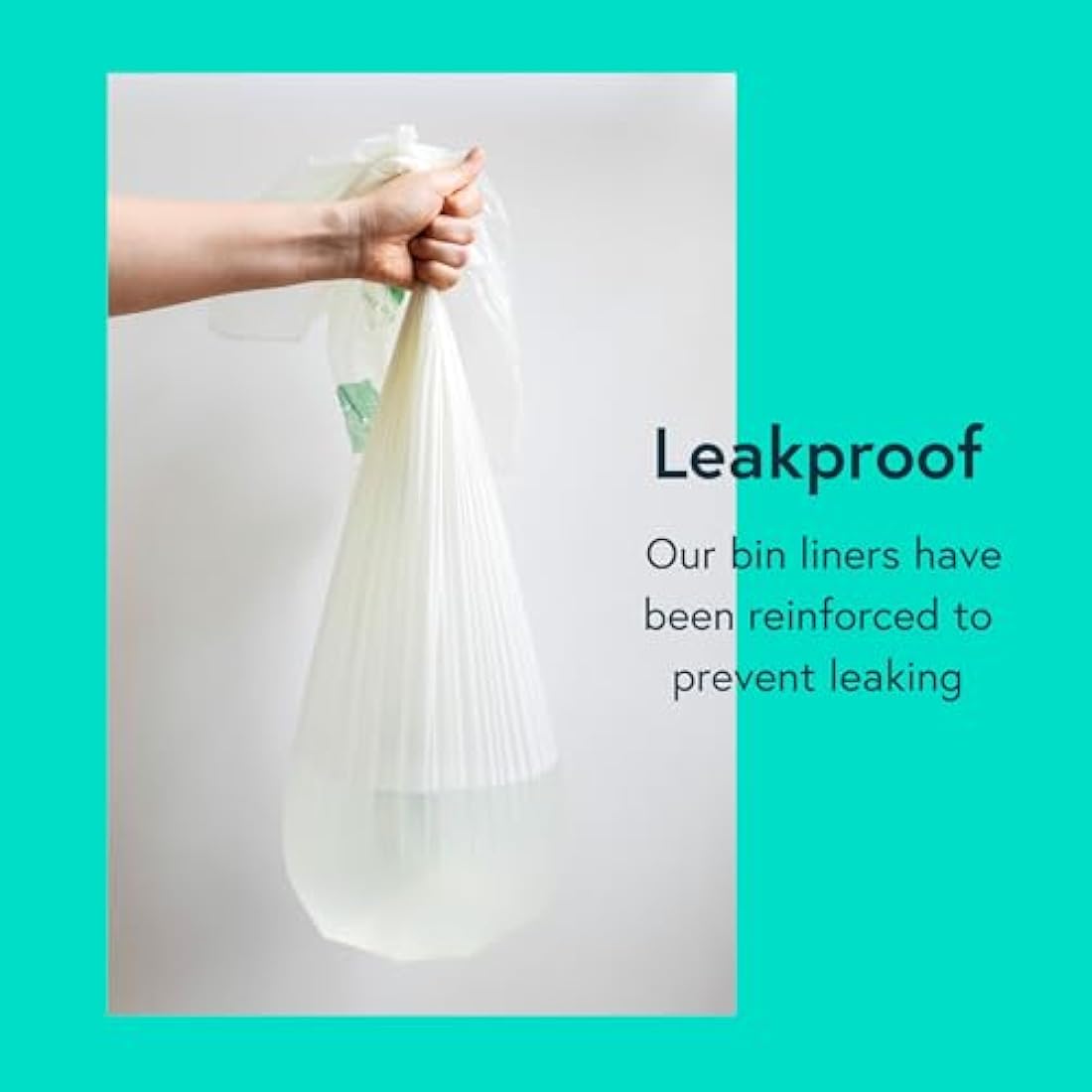 Seep Compostable 75 x 50 Litre Bin Bags - 50L Eco Friendly Bin Liners - Large Kitchen BinBags - 50L Biodegradable Clear Bags - | 3 Rolls