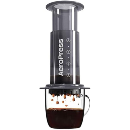 AeroPress Coffee and Espresso Maker - Quickly Makes Delicious Coffee Without Bitterness - 1 to 3 Cups Per Pressing,Black