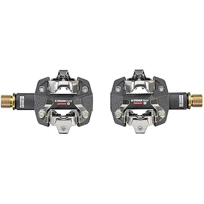 LOOK Cycle - X-TRACK Race Carbon Ti MTB Pedals - Standard SPD Mechanism Compatible - Carbon Body, Titanium Axle - Large Platform - Extremely Reliable Ultralight Clip In Pedals