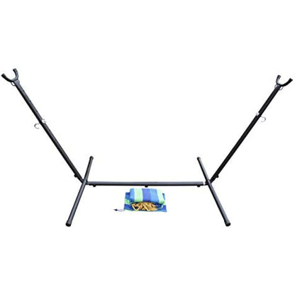 Ross James Garden Furniture, 100% Double Cotton Hammock with heavy Duty Metal Stand with over 200kg Weight Capacity (2020 Model) (Ultra Marine)
