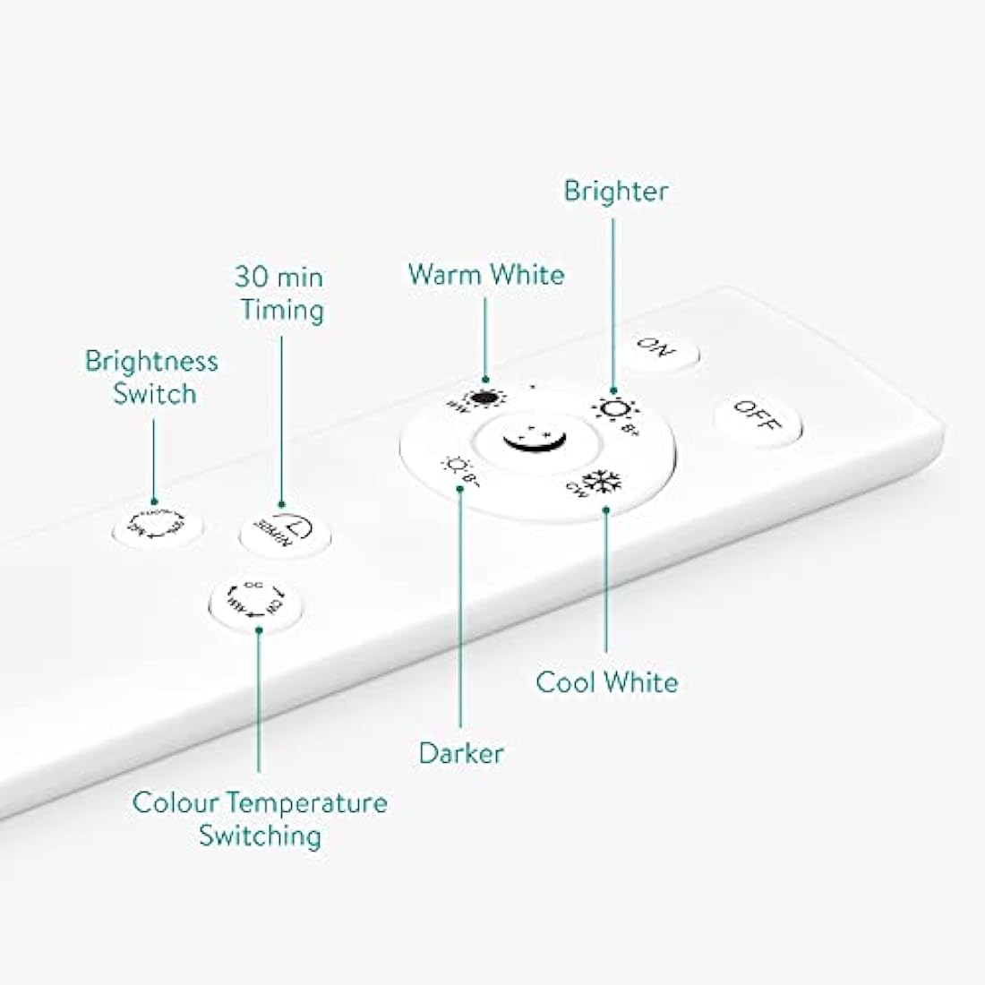 Navaris 22W LED Ceiling Light - 40cm Diameter Remote Controlled Round Flush Mount Ceiling Lamp with Dimmer, Temperature Change - White