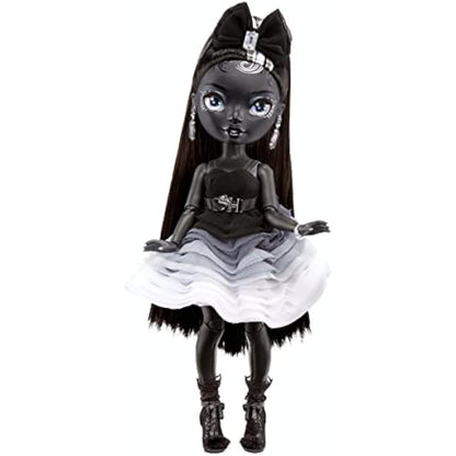 Rainbow High Shadow High Series - SHANELLE ONYX - Greyscale Fashion Doll With Straight Black Hair, Two Designer Outfits, & Accessories - Collectable - For Kids Ages 6+