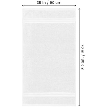 Utopia Towels - Luxurious Jumbo Bath Sheet 2 Pack - 100% Cotton Highly Absorbent and Quick Dry Extra Large Bath Towel - Super Soft Hotel Quality Towel (90 x 180 cm, White)