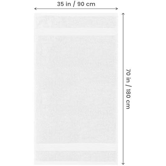 Utopia Towels - Luxurious Jumbo Bath Sheet 2 Pack - 100% Cotton Highly Absorbent and Quick Dry Extra Large Bath Towel - Super Soft Hotel Quality Towel (90 x 180 cm, White)