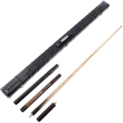CUESOUL Classic Handmade 57 Inches 18oz Rosewood 3/4 Jointed Snooker Billiard Pool Cue, Rosewood Butts and Aluminum Telescope Extension with Leathertte Protective Case, 9.5mm Tip Snooker Cue Set