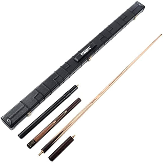 CUESOUL Classic Handmade 57 Inches 18oz Rosewood 3/4 Jointed Snooker Billiard Pool Cue, Rosewood Butts and Aluminum Telescope Extension with Leathertte Protective Case, 9.5mm Tip Snooker Cue Set
