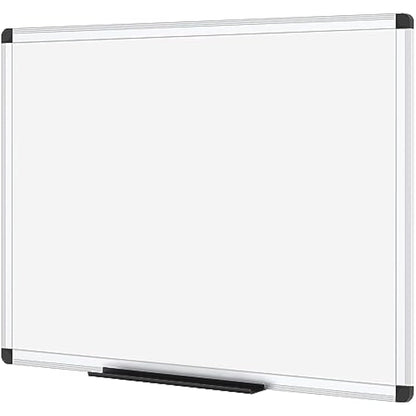 VIZ-PRO Magnetic Whiteboard Silver Aluminium Frame, W90xH60CM