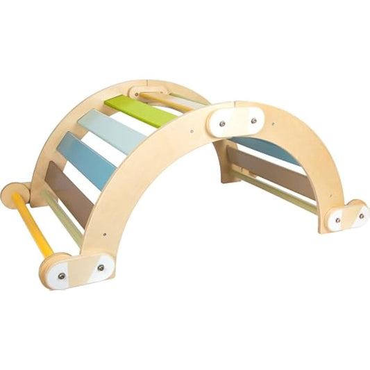 small foot Climbing Seesaw "Adventure", exercise game for children, wood, multifunctional, for ages 3+ years. No. 12239