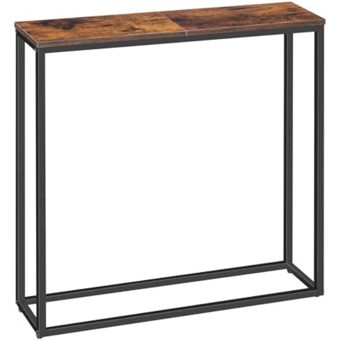 HOOBRO Console Table, Narrow Console Table for Hallway Slim, Hallway Table, Small Sofa Table for Small Spaces, Living Room, Entrance, Bedroom, Industrial, Metal Frame, Rustic Brown EBF76XG01