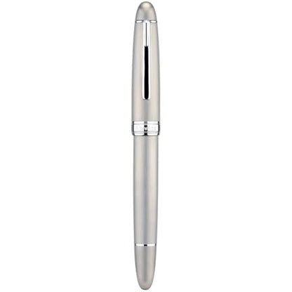Asvine J16 Brushed Titanium Fountain Pen Jowo Extra Fine Nib Piston Filling, Ink Window, Wrench & Box