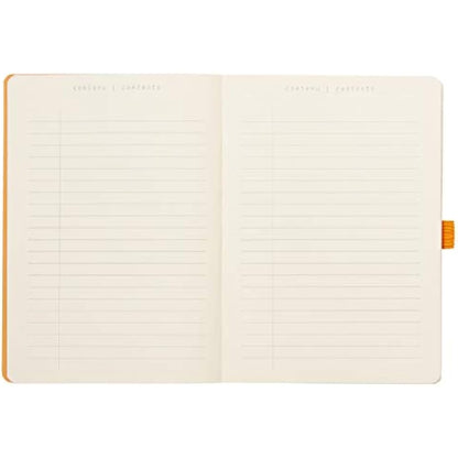 RHODIA 117772C - Soft Notebook Bullet Journal Goalbook Raspberry - A5 - Small Squares - 240 pages - 90g Ivory Clairefontaine Paper - 2 Ribbons, Elastic Closure - Faux Leather Cover