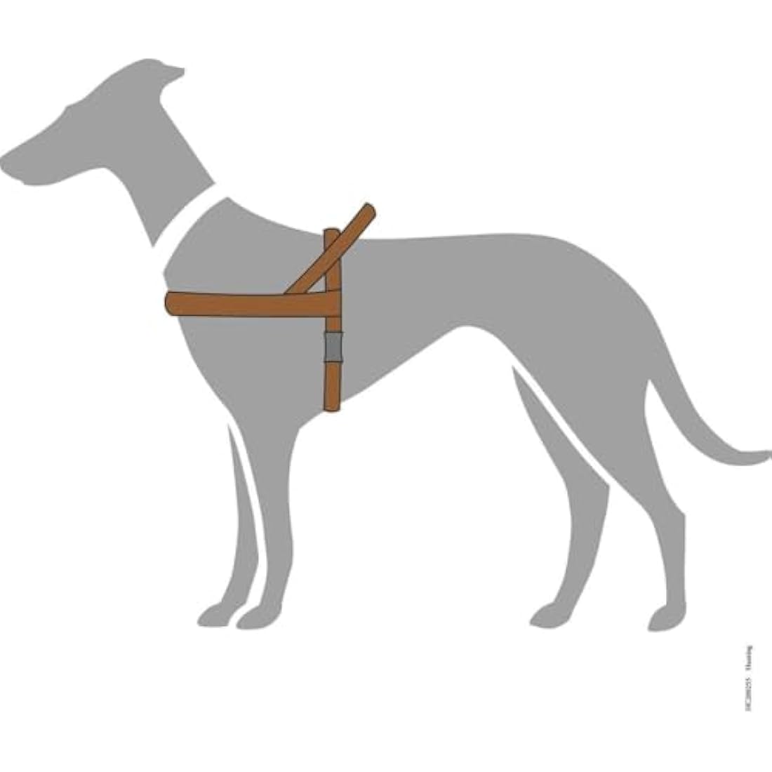 HUNTER Norwegian harness for Dogs Hunting, 45 x 58-79 cm, Brown