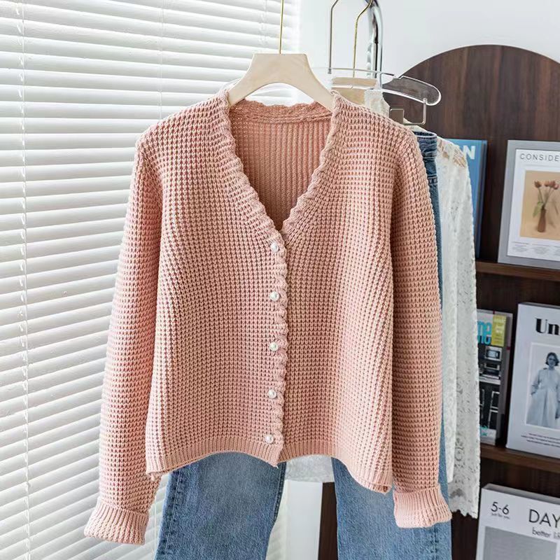Women's V-neck Outerwear All-match Knitted Cardigan
