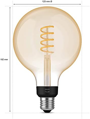 Philips Hue White Ambiance Filament G125 Giant Globe Smart Light Bulb [E27 Edison Screw] with Bluetooth. Works with Alexa, Google Assistant and Apple Homekit