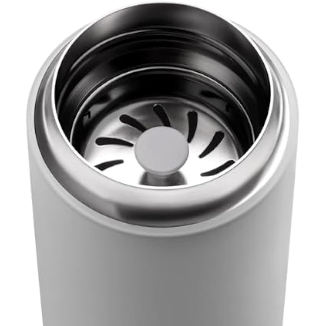 Fellow 12 oz Carter Move Travel Mug - Vacuum-Insulated Stainless Steel Travel Coffee Mug - Coffee Tumbler with Ceramic Interior and Splash Guard - Matte Grey